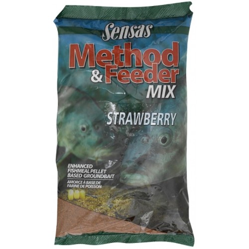 Krmivo Sensas Method Feeder Strawberry (jahoda) 1kg