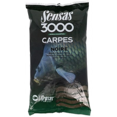 Krmivo Sensas 3000 Carpes Noir (kapor čierny zima) 1kg