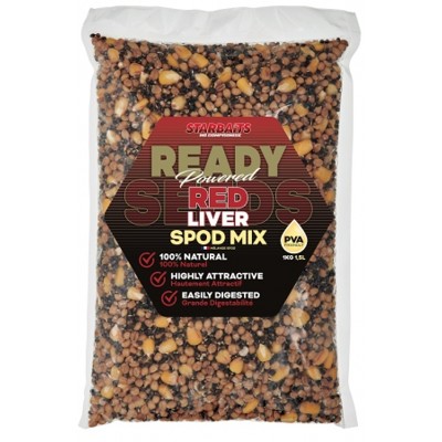 Starbaits Ready Seeds Red Liver Spod Mix (zmes partiklu) 1kg