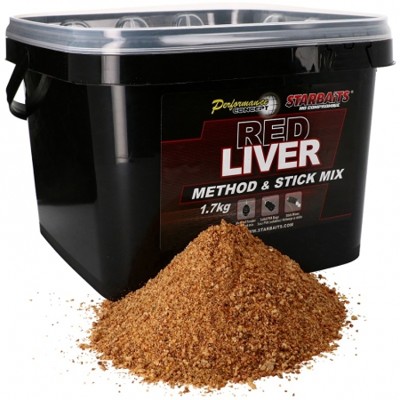 Starbaits Method &amp; Stick Mix Red Liver 1,7kg