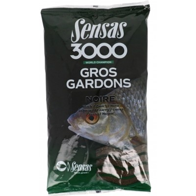 Krmivo Sensas 3000 Gros Gardons Black (velká plotica-čierne) 1kg