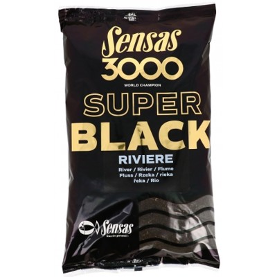 Krmivo Sensas 3000 Super Black Rieka 1kg